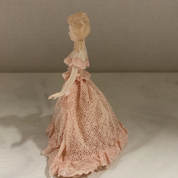 Jamar-Mallory 1954 Victorian Porcelain Lady Vintage Dipped Lace Dress Figurine - Picture 2 of 9
